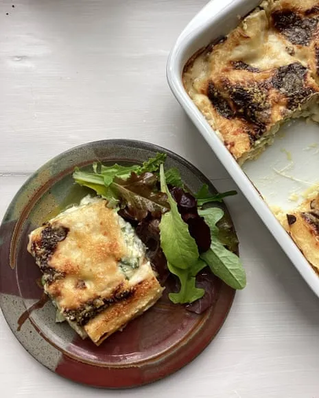 A Classic Recipe for Layered Pasta with Summer Squash and A Trio of Cheeses
